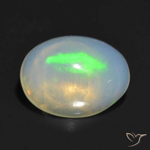 1.24 ct Multicolor Opal Stone, Natural Opal in Oval Cabochon Shape for Sale