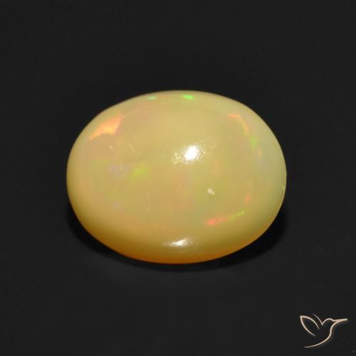 1.02 ct Multicolor Opal Stone, Natural Opal in Oval Cabochon Shape for Sale
