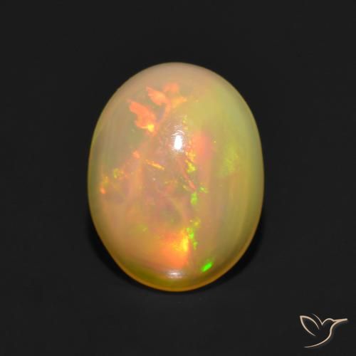 1.00ct Natural Multicolor Opal, Oval, Translucent