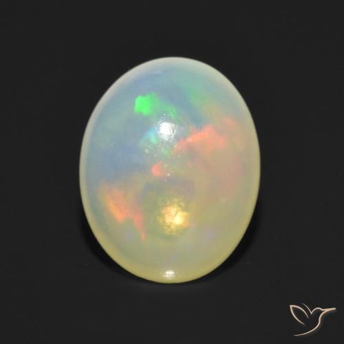 1.16ct Natural Multicolor Opal, Oval, Transparent