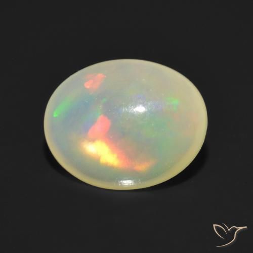 1.16 ct Multicolor Opal Stone, Natural Opal in Oval Cabochon Shape for Sale