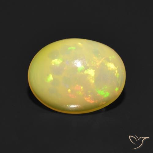 1.15 ct Multicolor Opal Stone, Natural Opal in Oval Cabochon Shape for Sale