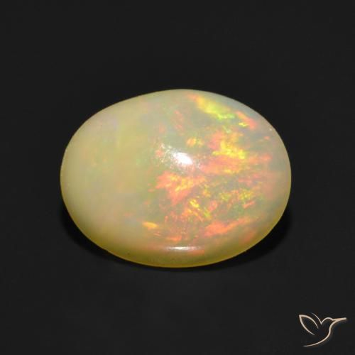 1.01 ct Multicolor Opal Stone, Natural Opal in Oval Cabochon Shape for Sale