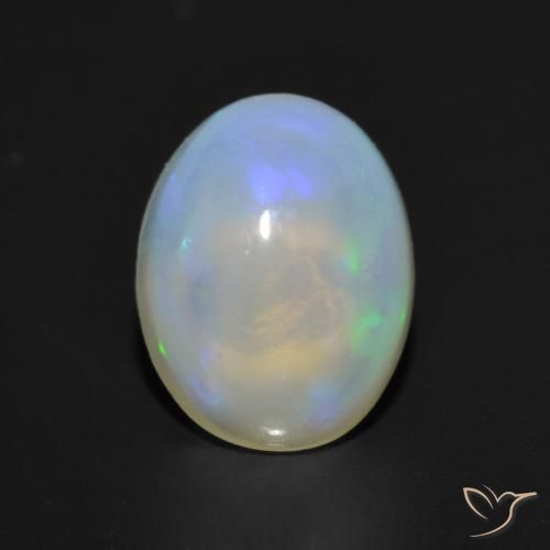 1.12ct Natural Multicolor Opal, Oval, Transparent
