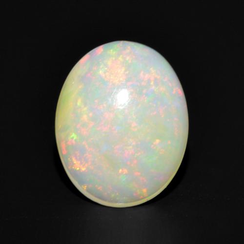 Multicolor Opal Gem - 0.8ct Oval Cabochon (ID: 555390)