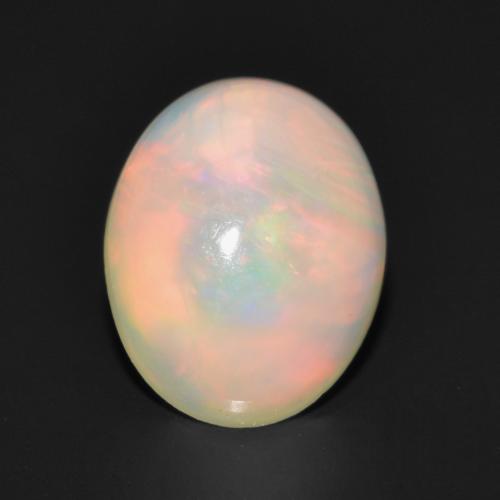 Mehrfarbig Opal Edelstein - 1ct Oval Cabochon (ID: 555391)