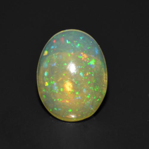 Multicolor Opal Gem - 0.8ct Oval Cabochon (ID: 555393)