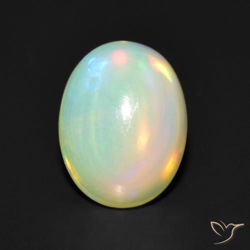 1.42ct Natural Multicolor Opal, Oval, Transparent