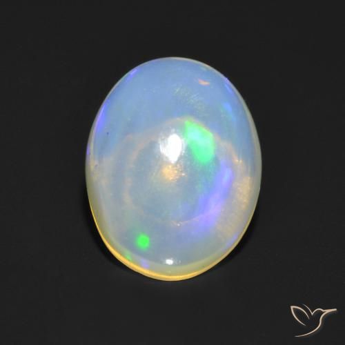 Многоцветный Опал Камень - 1.3ct Овал Кабошон (ID: 555622)