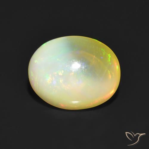 1.17 ct Multicolor Opal Stone, Natural Opal in Oval Cabochon Shape for Sale
