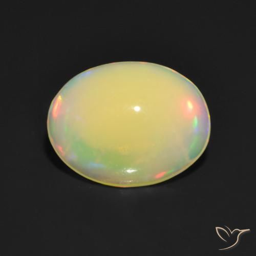 1.24 ct Multicolor Opal Stone, Natural Opal in Oval Cabochon Shape for Sale