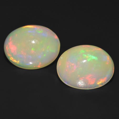 Multicolor Opal Gem - 1.2ct Oval Cabochon (ID: 556109)