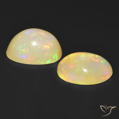 Opal Gemstones in 9 x 7 mm (calibrated) Size for Sale, Opal Stones in Multicolor Color