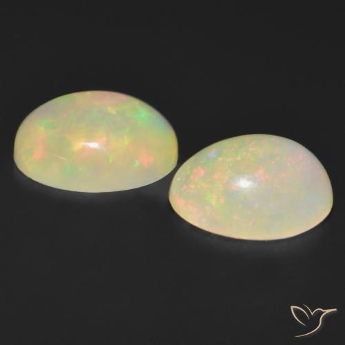 Opal Gemstones in 9 x 7 mm (calibrated) Size for Sale, Opal Stones in Multicolor Color