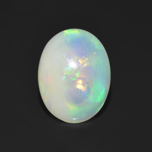 Многоцветный Опал Камень - 0.9ct Овал Кабошон (ID: 556118)