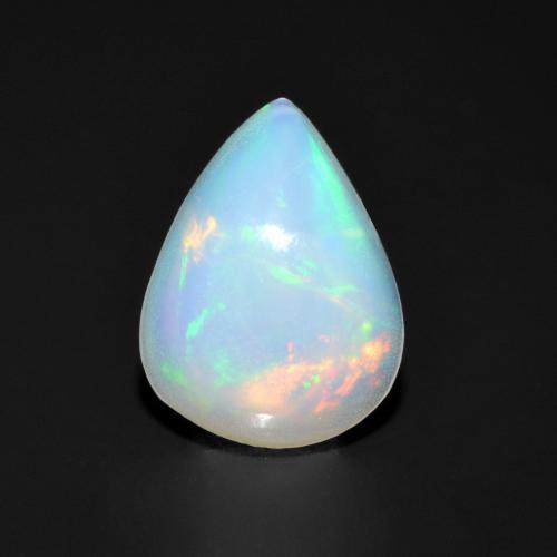 Multicolor Opal Gem - 0.8ct Pear Cabochon (ID: 556166)