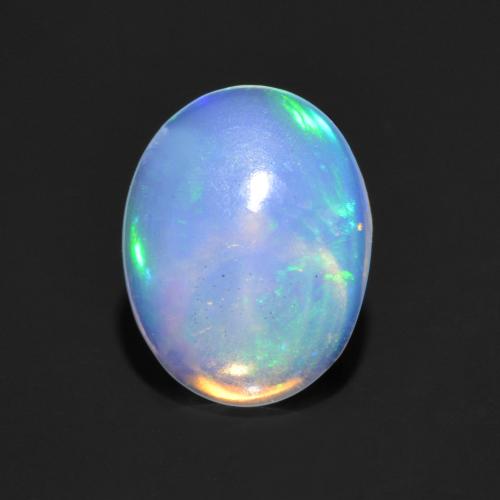 Bluish White Opal Gem - 1.1ct Oval Cabochon (ID: 556229)