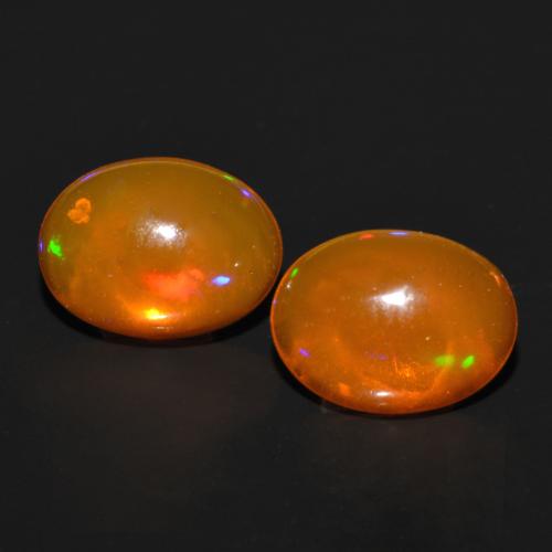 Medium Orange Opal Gem - 0.9ct Oval Cabochon (ID: 562787)