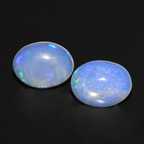 Bluish White Opal Gem - 1.1ct Oval Cabochon (ID: 562790)