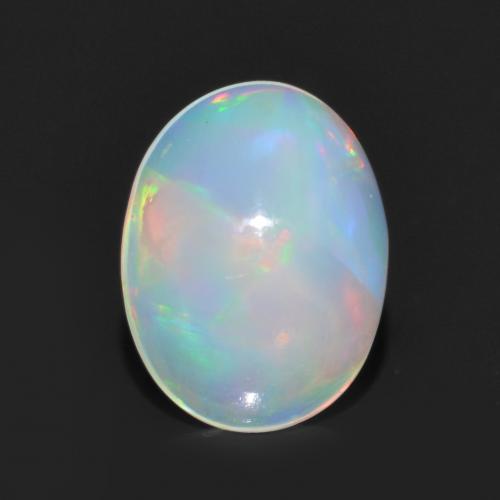 Multicolor Opal Gem - 0.7ct Oval Cabochon (ID: 563747)
