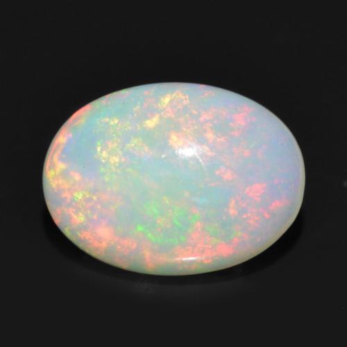 0.83 ct Multicolor Opal Stone, Natural Opal in Oval Cabochon Shape for Sale