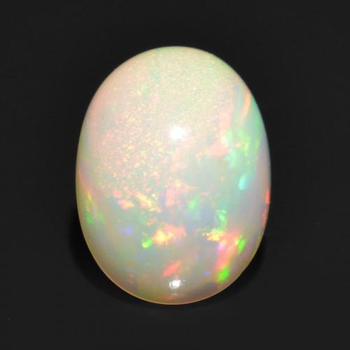 Многоцветный Опал Камень - 0.8ct Овал Кабошон (ID: 564377)