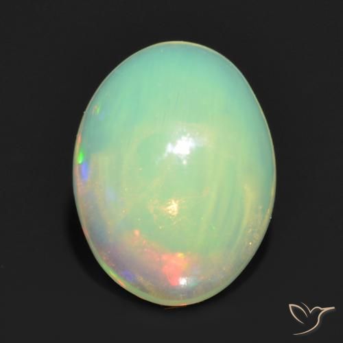 Multicolor Opal Gem - 0.8ct Oval Cabochon (ID: 564381)