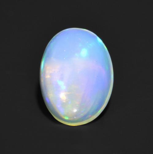 Mehrfarbig Opal Edelstein - 1ct Oval Cabochon (ID: 564385)
