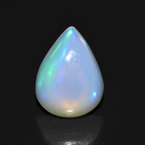 Bluish White Opal Gem - 1ct Pear Cabochon (ID: 575379)