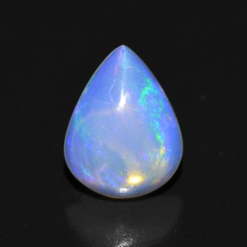 Bluish White Opal Gem - 0.9ct Pear Cabochon (ID: 575380)