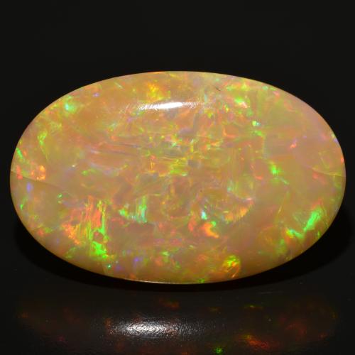 彩色 蛋白石 Gem - 15.5ct 椭圆形凸面型 (ID: 575998)