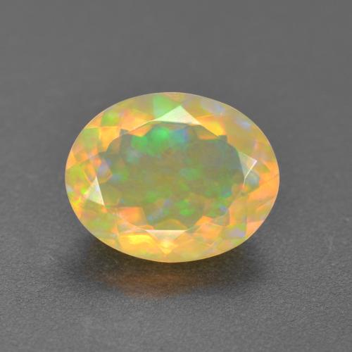 Многоцветный Опал Камень - 1.5ct Фасетный Овал (ID: 576109)