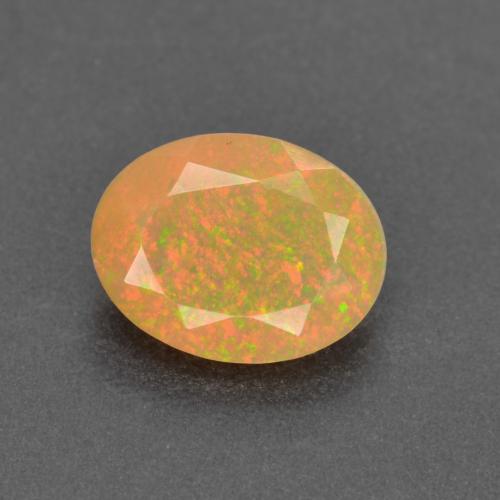 Ópalo Forma ovalada de 0,95 ct de Etiopía, Dimensión 9,1 x 7mm, Claridad Translúcido, Piedra preciosa natural No tratado, 1 pieza de Ópalo en color Multicolor, Dureza Mohs de 5.5 - 6.5, Piedra de Cupido, Photo A