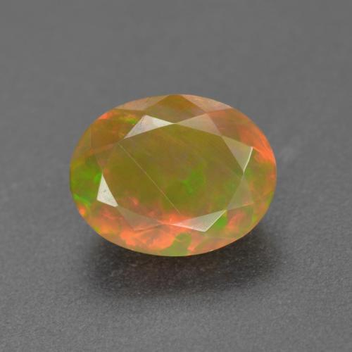 Многоцветный Опал Камень - 1.3ct Фасетный Овал (ID: 576114)