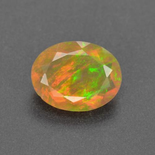 Multicolor Opal Gem - 1.1ct Oval Facet (ID: 576117)