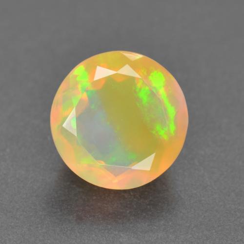 Multicolore Opale gemme - 1.3ct Facette ronde (ID: 576119)