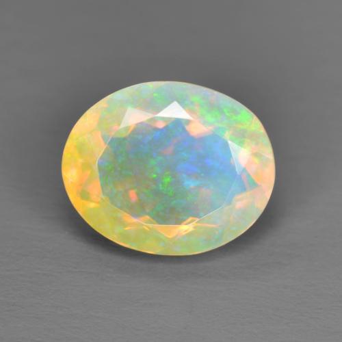 Mehrfarbig Opal Edelstein - 1.8ct Oval facettiert (ID: 576152)