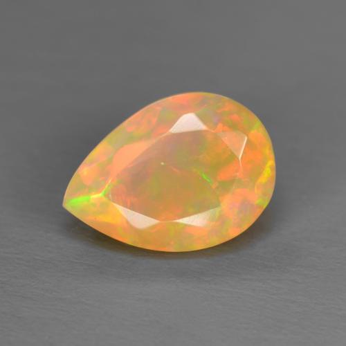 Multicolor Opal Gem - 1.3ct Pear Facet (ID: 576153)