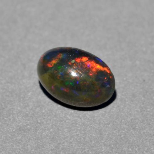 Multicolor Opal Gem - 0.3ct Oval Cabochon (ID: 591658)