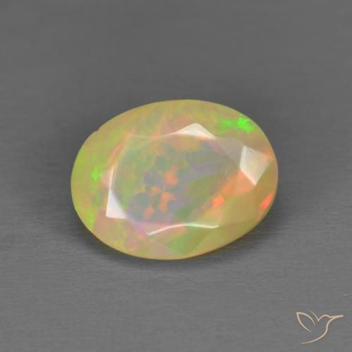 1.41ct Natural Multicolor Opal, Oval, Translucent