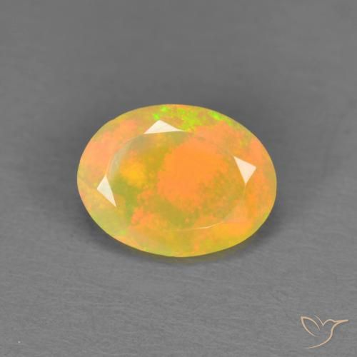 0.84ct Natural Multicolor Opal, Oval, Translucent, Photo A