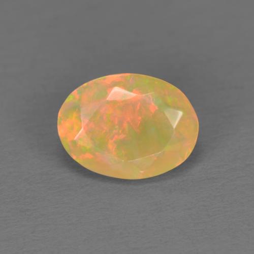 Multicolore Opale gemme - 0.6ct Ovale facette (ID: 593164)