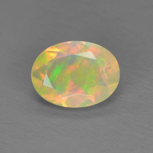 Multicolore Opale Gem - 0.8ct Ovale sfaccettato (ID: 593169)
