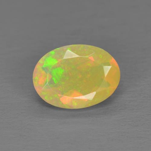 Multicolore Opale Gem - 0.8ct Ovale sfaccettato (ID: 593171)