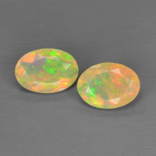 Multicolor Opal Gem - 0.5ct Oval Facet (ID: 593290)