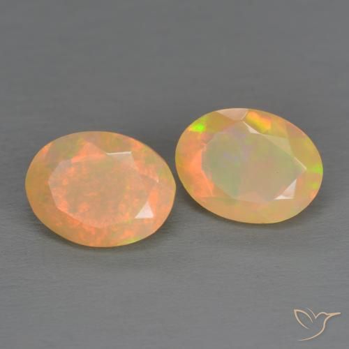 1.63 ctw Multicolor Opal Stones, Natural Opal in Oval Facet Shape for Sale