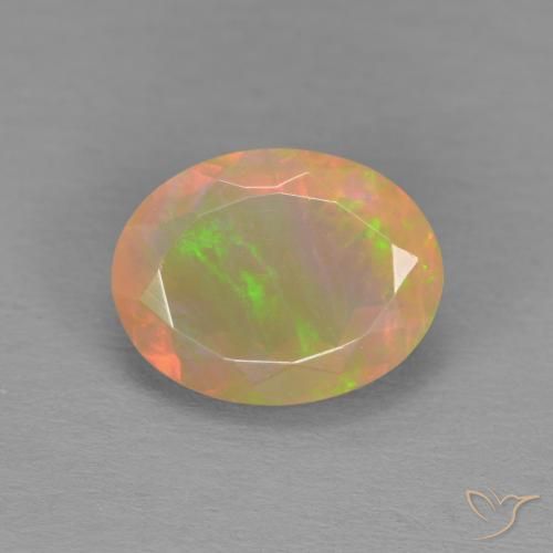 1.24ct Natural Multicolor Opal, Oval, Translucent