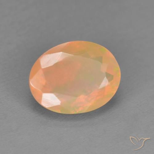 1.16 ct Multicolor Opal Stone, Natural Opal in Oval Facet Shape for Sale