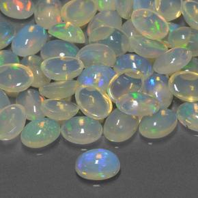 0.48 ct Multicolor Opal Gemstone, Opal Gem in Oval Cabochon Shape for Sale.