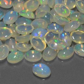 0.48 ct Multicolor Opal Stone, Natural Opal in Oval Cabochon Shape for Sale